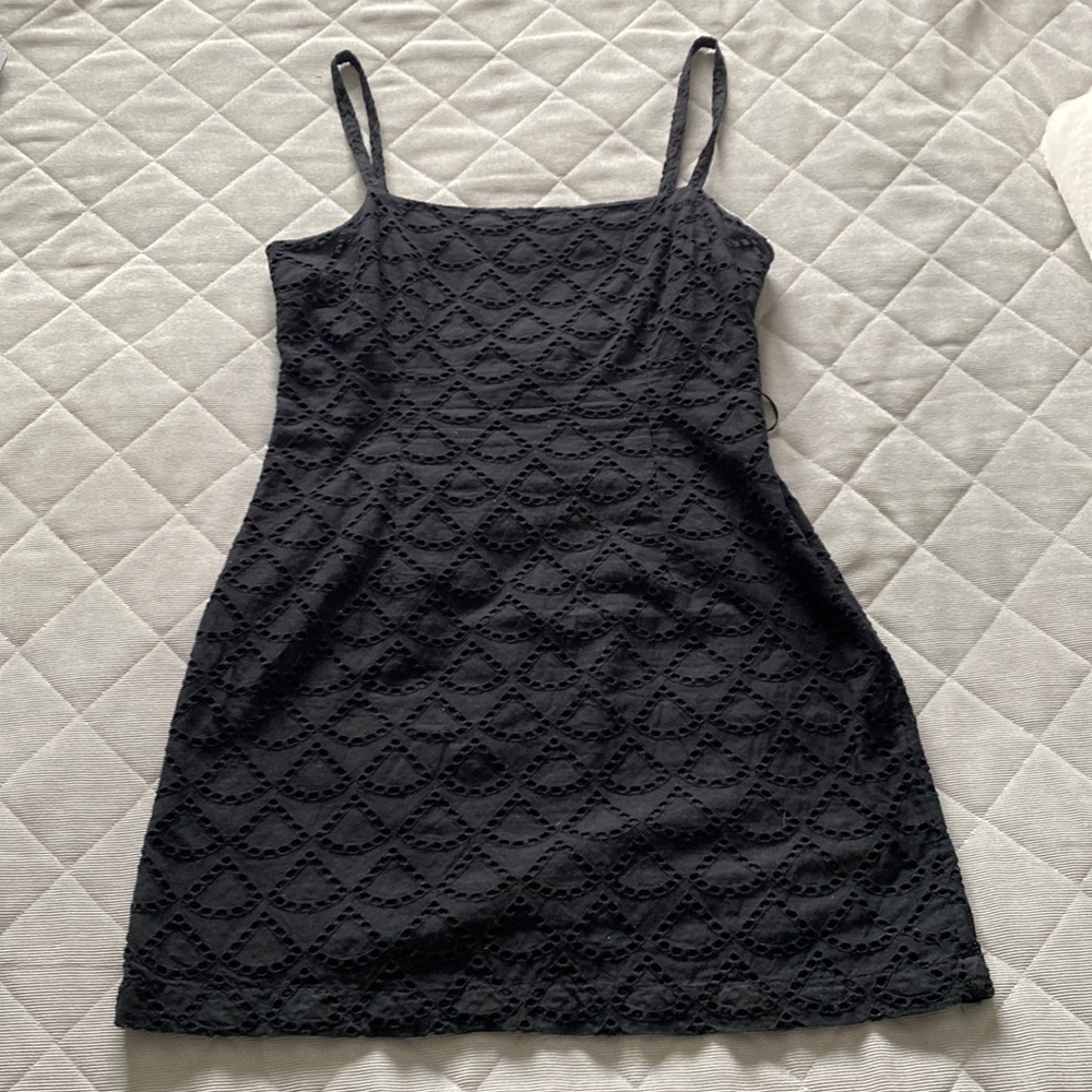 black mini dress